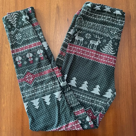 LuLaRoe Holiday Leggings Lot – OS – Christmas & Halloween Themed  – Set of 3 - Picture 4 of 7